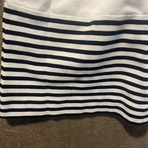 Madewell Dress Womens Sz XS Black & White Shift Striped Sleeveless Pockets - Picture 6 of 9